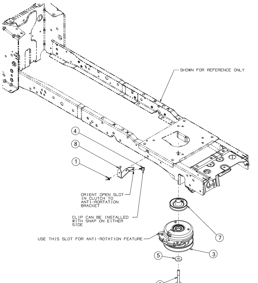 Electric Pto Diagram and Parts List for (13AQA2CA009)(2017) Cub Cadet Lawn Tractor